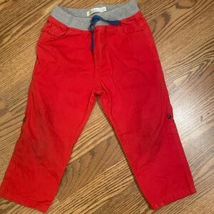Mini Boden Red Convertible Pants